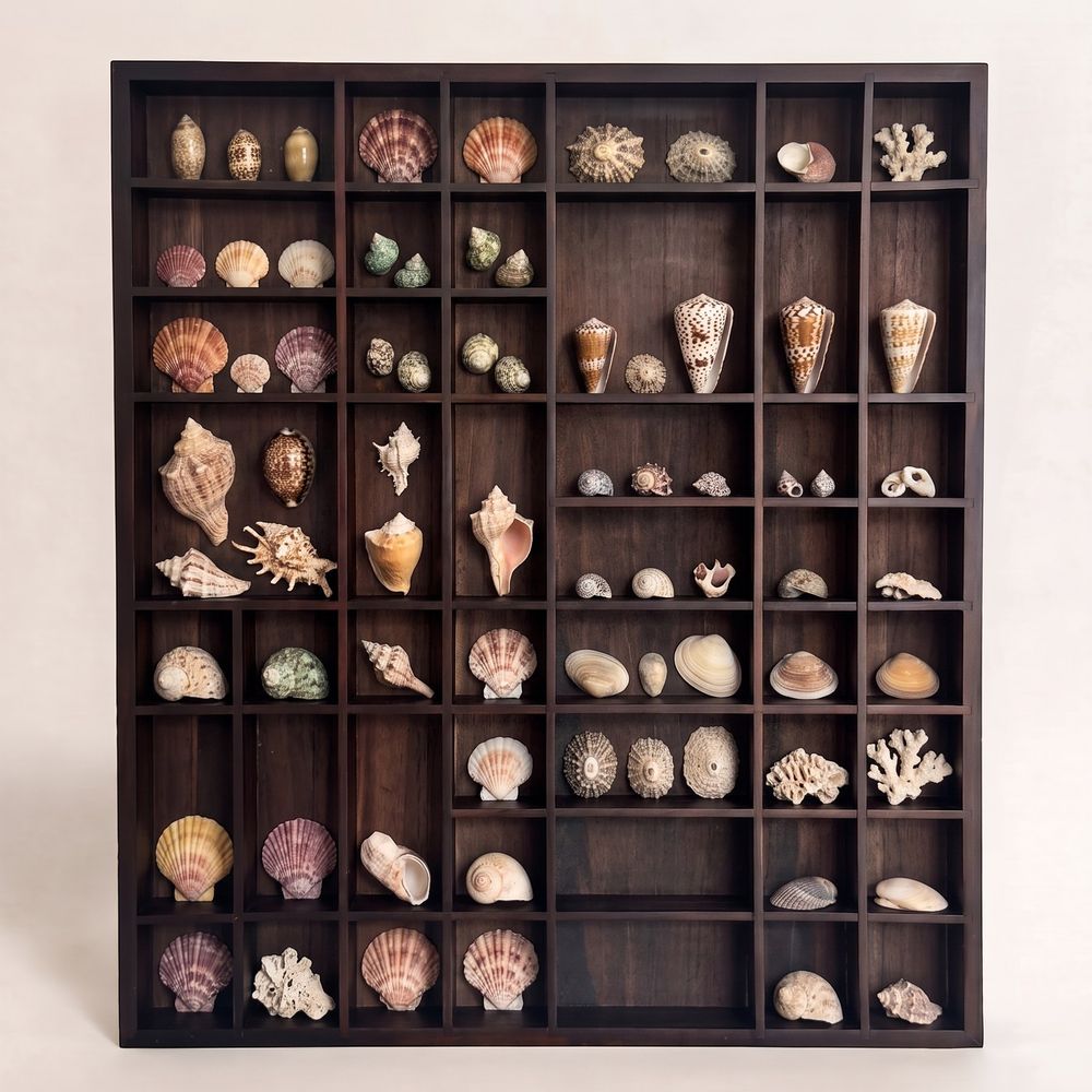 The Wondershelf filled with seashells